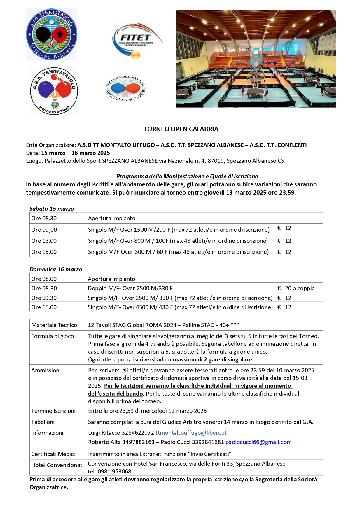 Torneo Interregionale Open di Tennistavolo