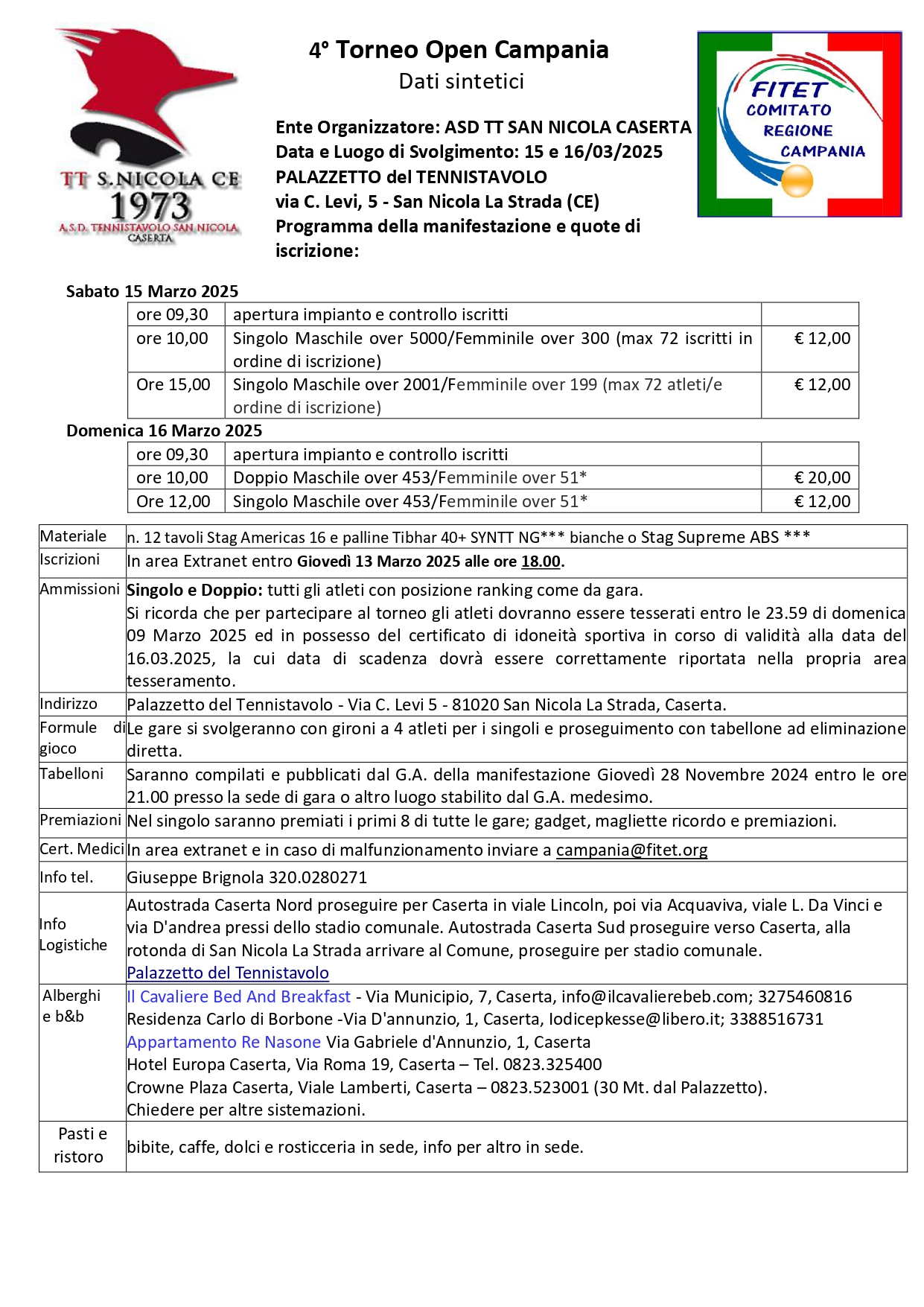 Torneo Interregionale Open di Tennistavolo